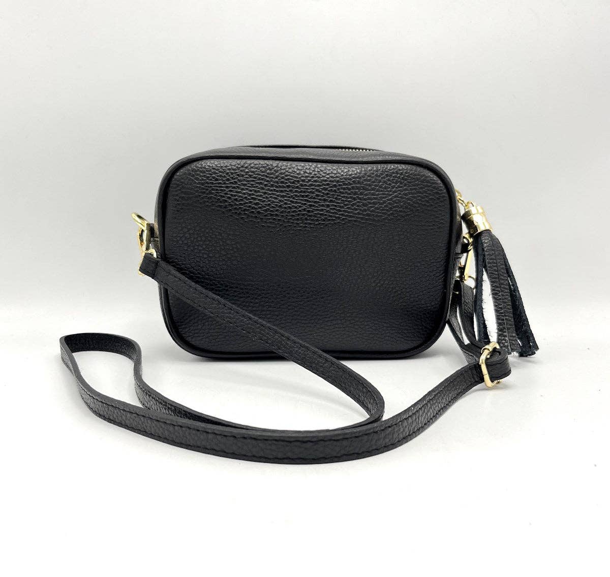 Amalfi Leather Shoulder Bag – Light Blue (Made in Italy)