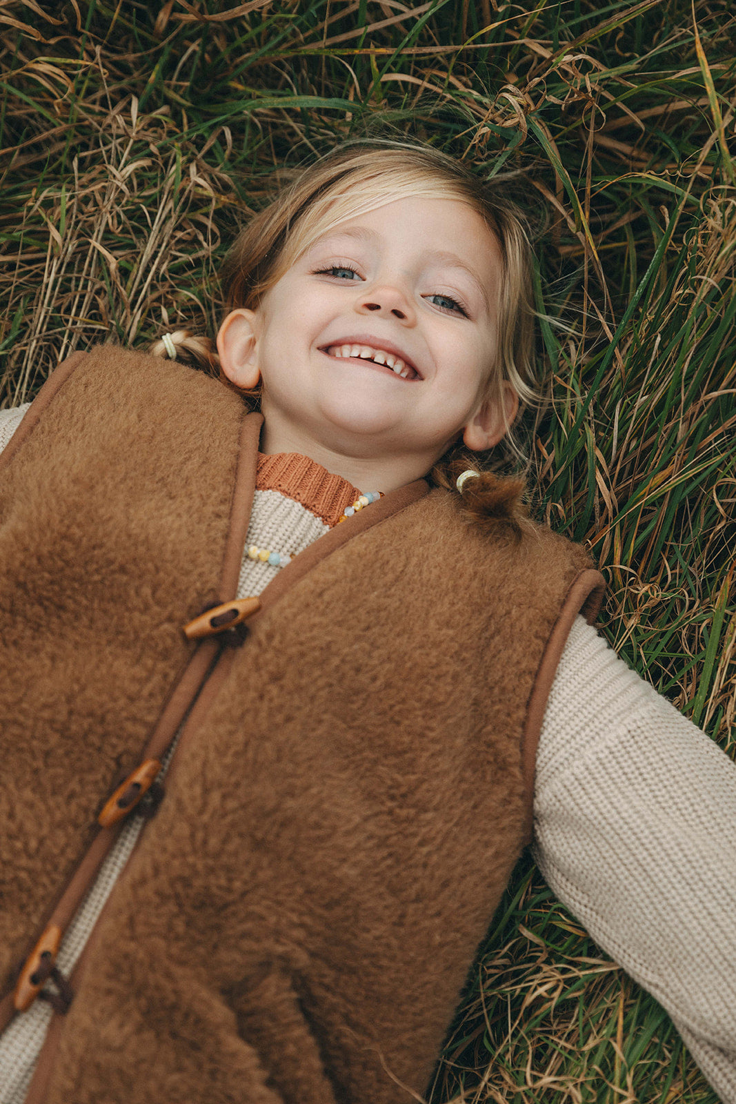 Sloane Wool Vest - Children - Pecan Brown