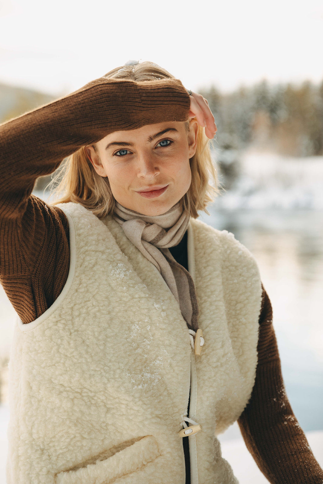 Sloane Wool Vest Classic - Women - Birch white