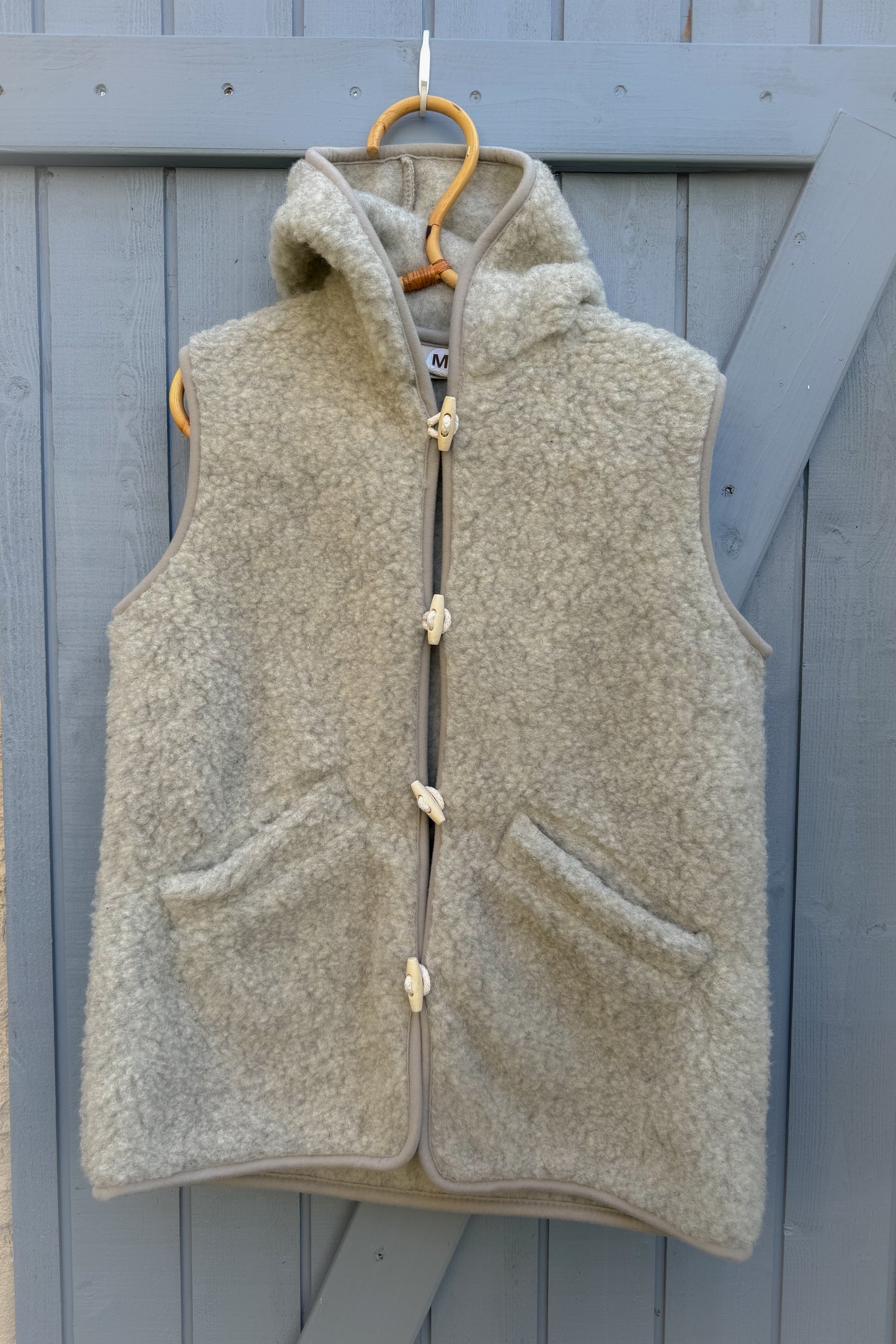 Quinn Hooded Wool Vest - Women - Light Grey