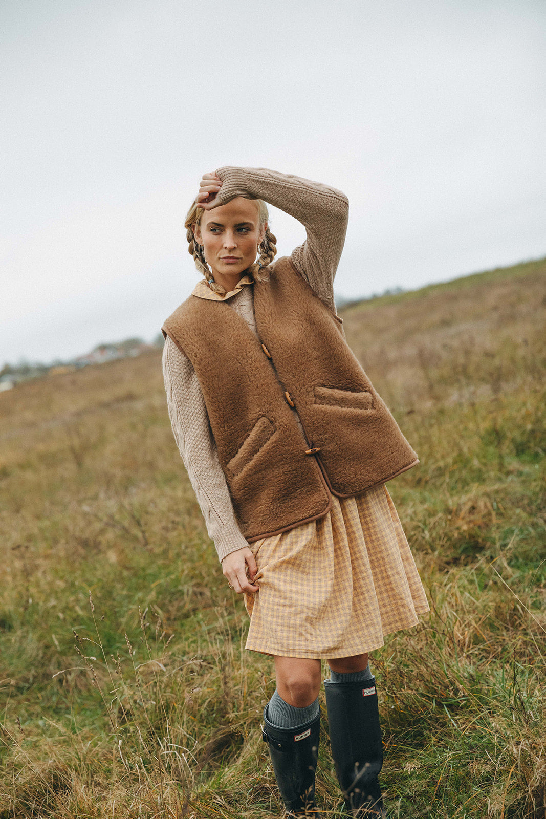 Sloane Wool Vest Classic - Women - Pecan Brown