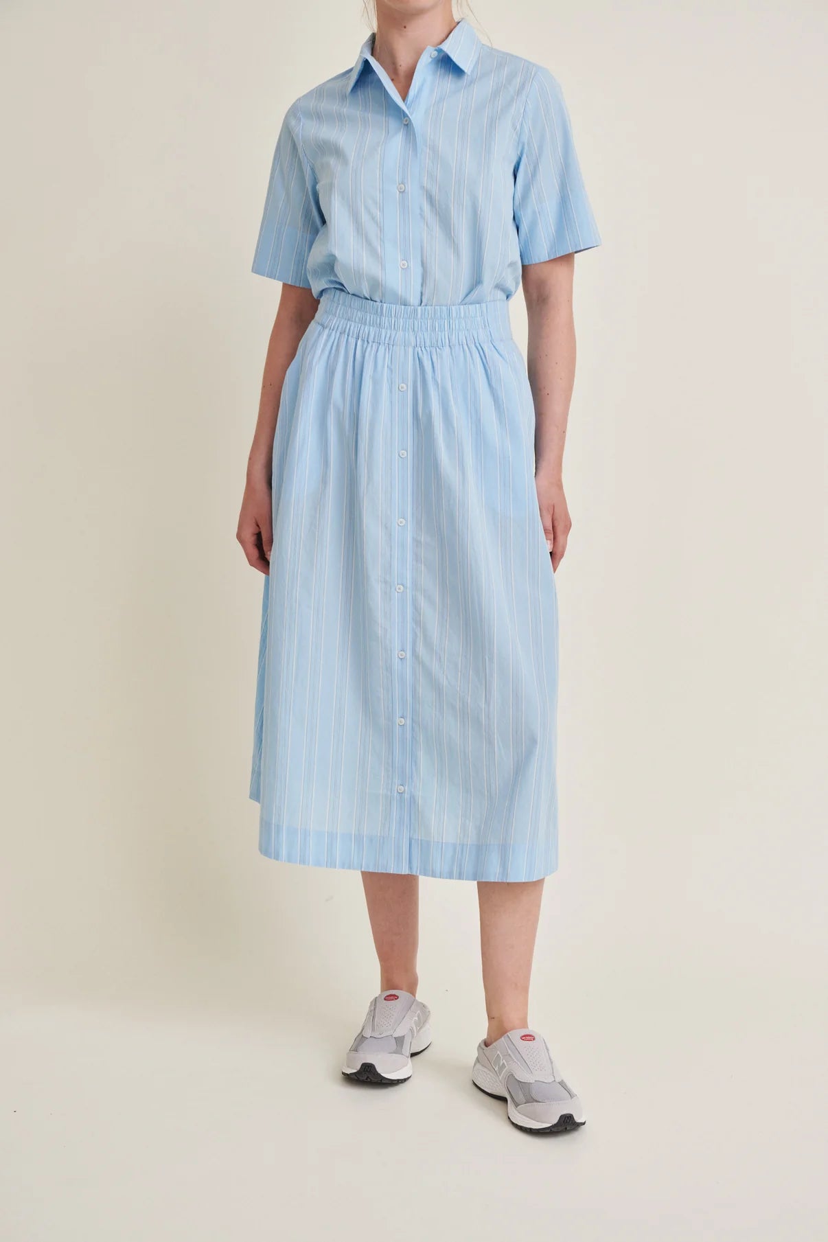 Basic Apparel Marina Skirt - Blue Stripe