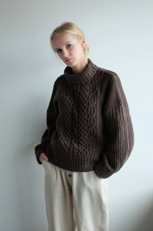 Coéme - Cora Mono Wool Pullover - Brown Melange