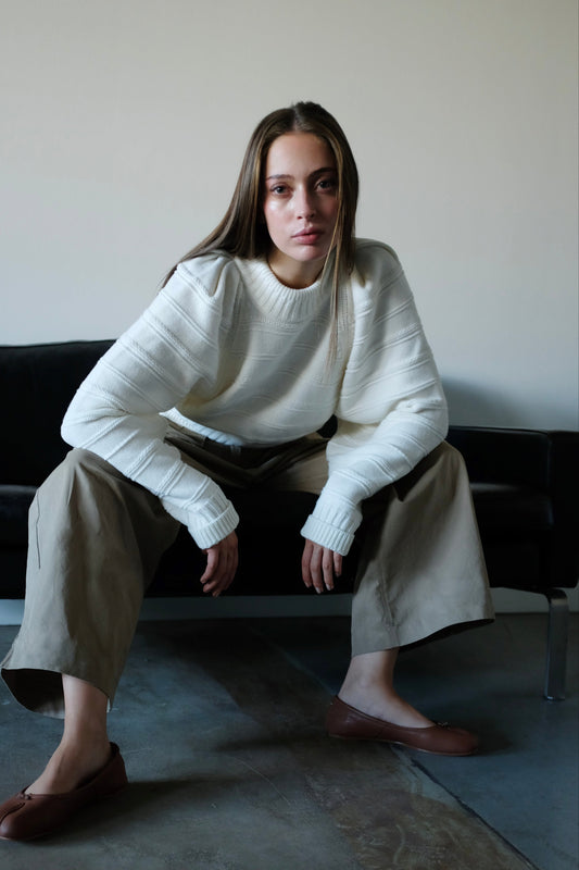 Keasey Mono Pullover - Off White
