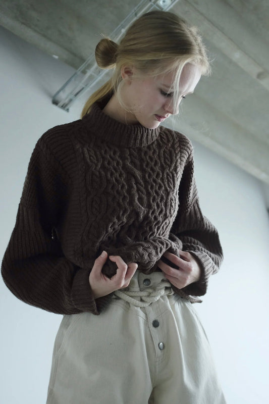 Coéme - Cora Mono Wool Pullover - Brown Melange