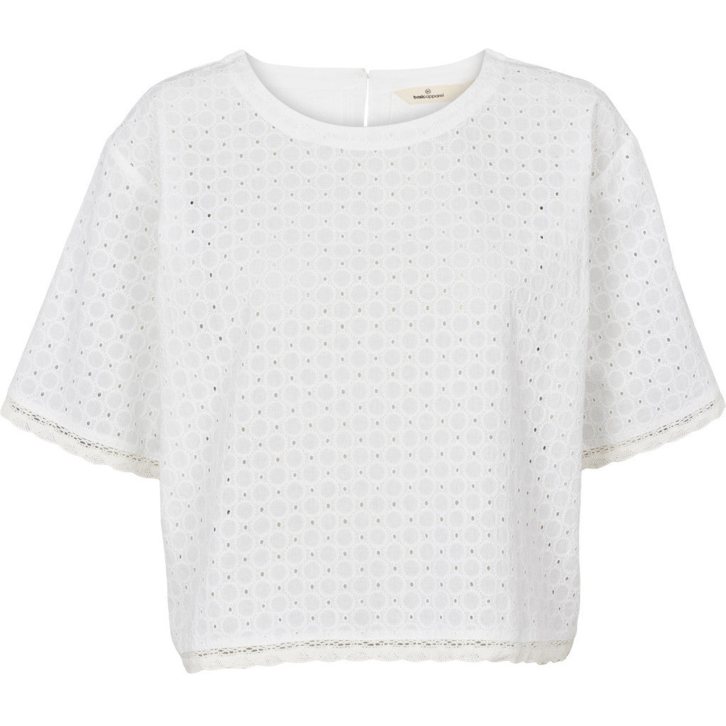 Basic Apparel Adie Crop Tee - Bright White