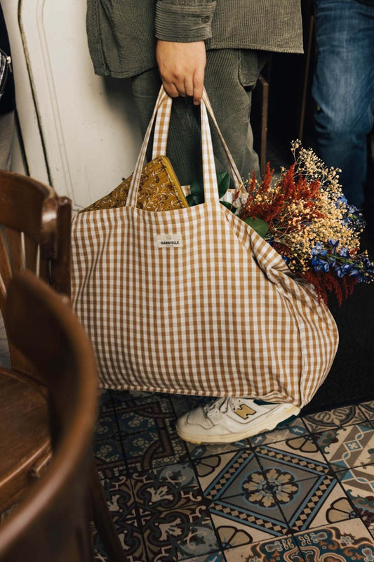 Vichy Weekend Bag - Brick