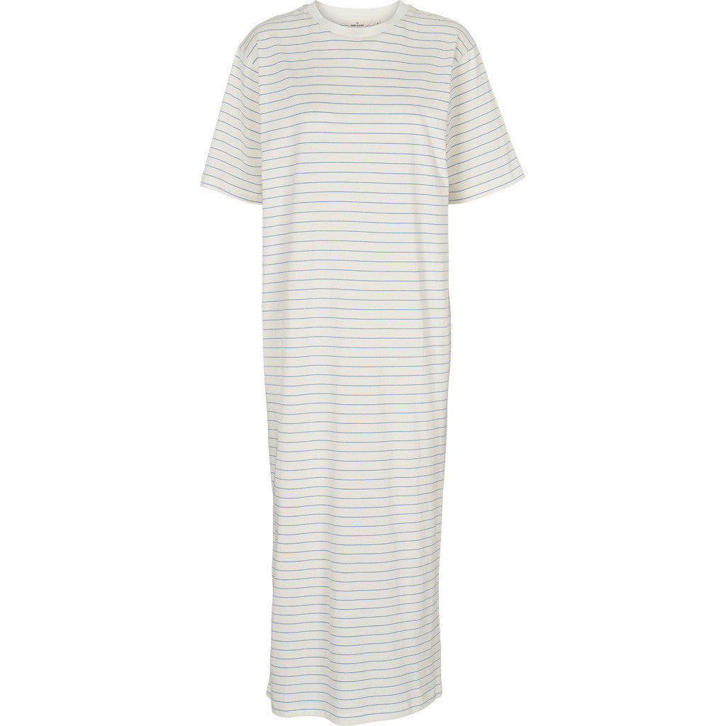 Basic Apparel Raja Striped Dress - Quiet Harbor/Whisper White