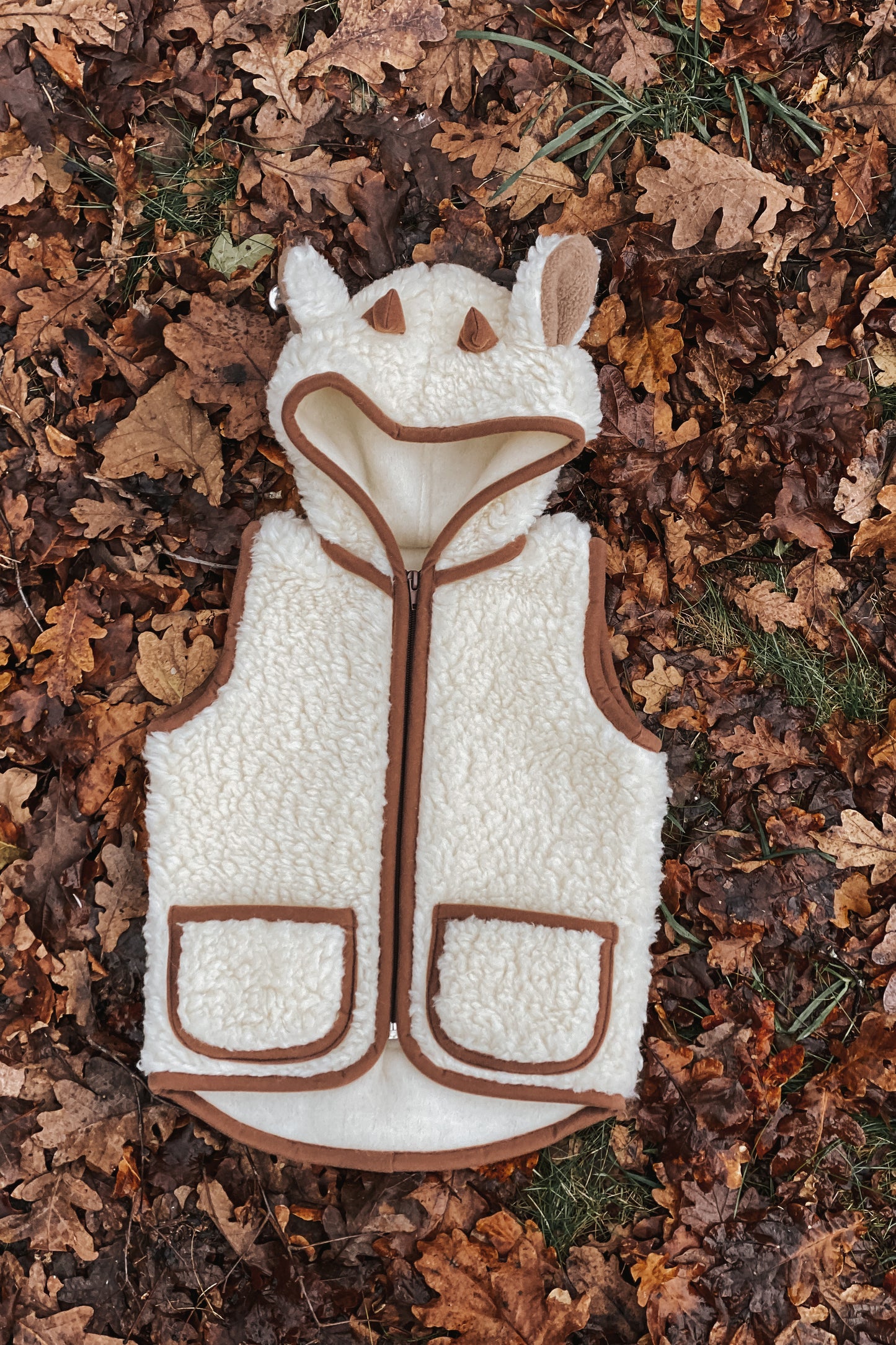 Little Sheep Hooded Vest - Children - Ivory