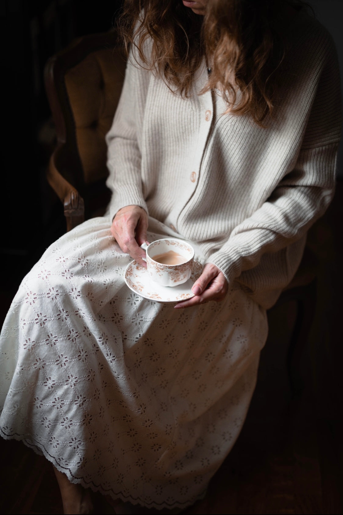 Willa Cashmere Cardigan - Natural