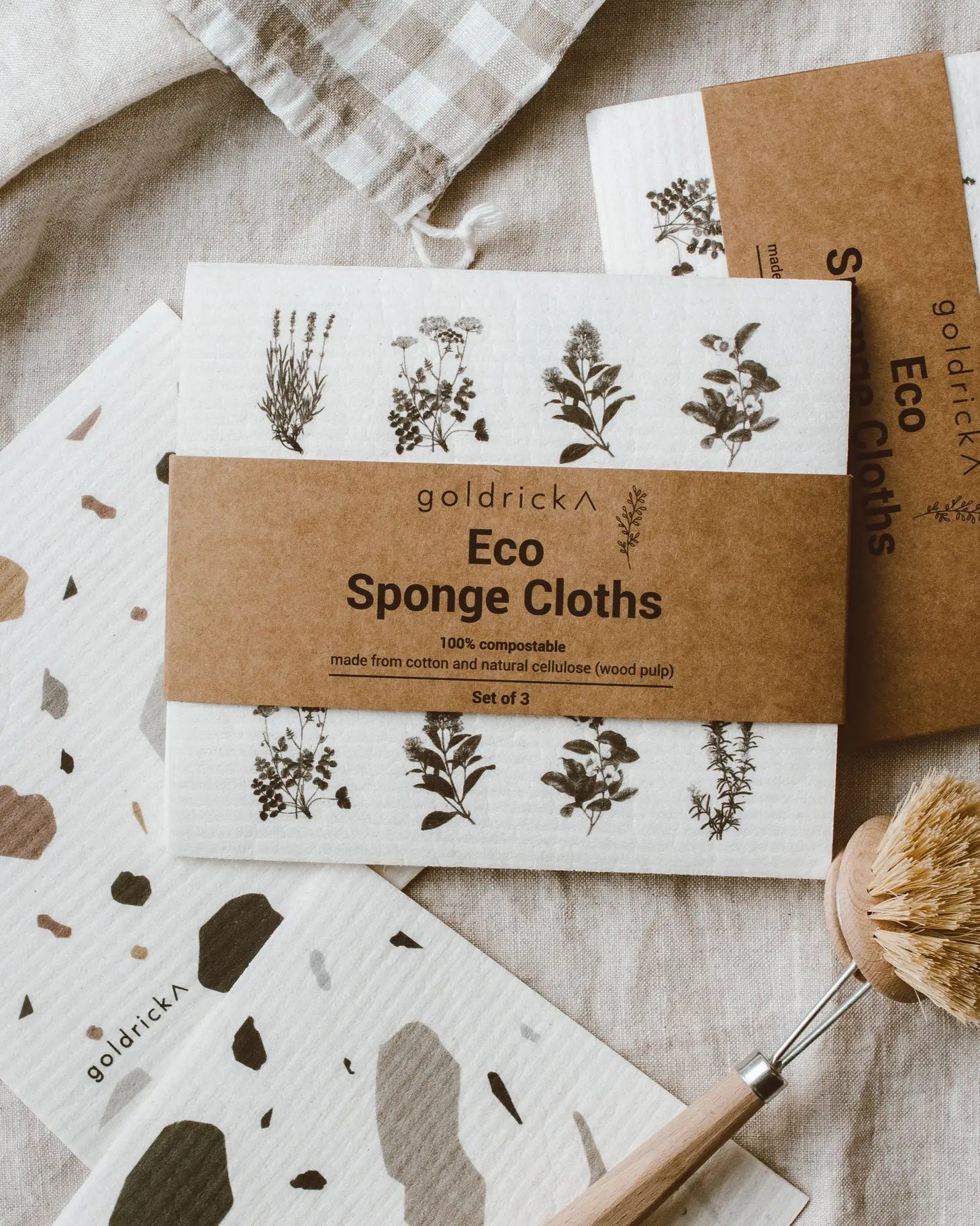 Eco Sponge Cloths Compostable Cleaning Cloths - Swedish Dishcloths Sea