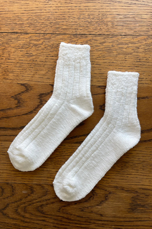 Hut Socks - White Linen