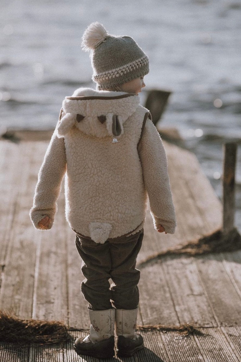 Little Sheep Hooded Vest - Children - Ivory