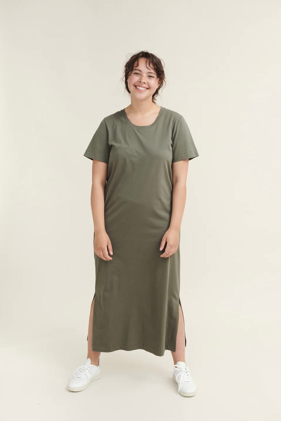 Basic Apparel Rebekka Dress - Army Green