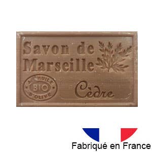 Marseille soap with organic olive oil cedar fragrance