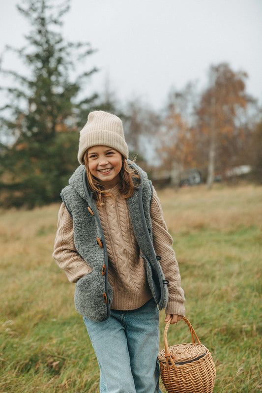 Quinn Hooded Wool Vest - Children