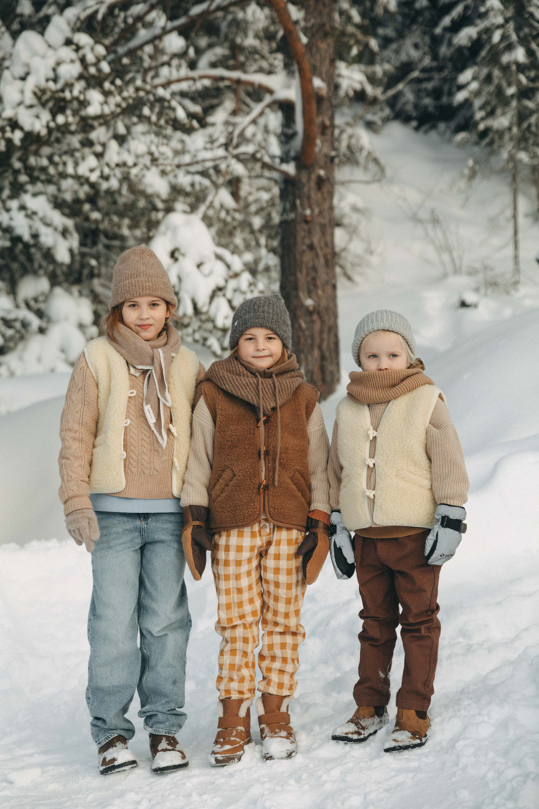 Sloane Wool Vest - Children - Pecan Brown