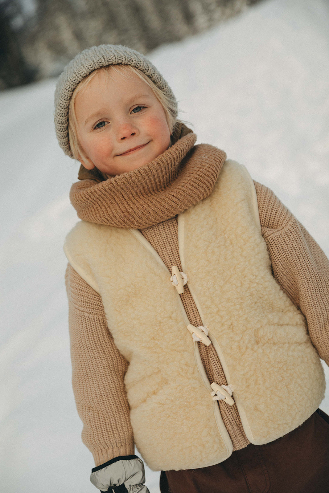 Sloane Wool Vest - Children - Birch White