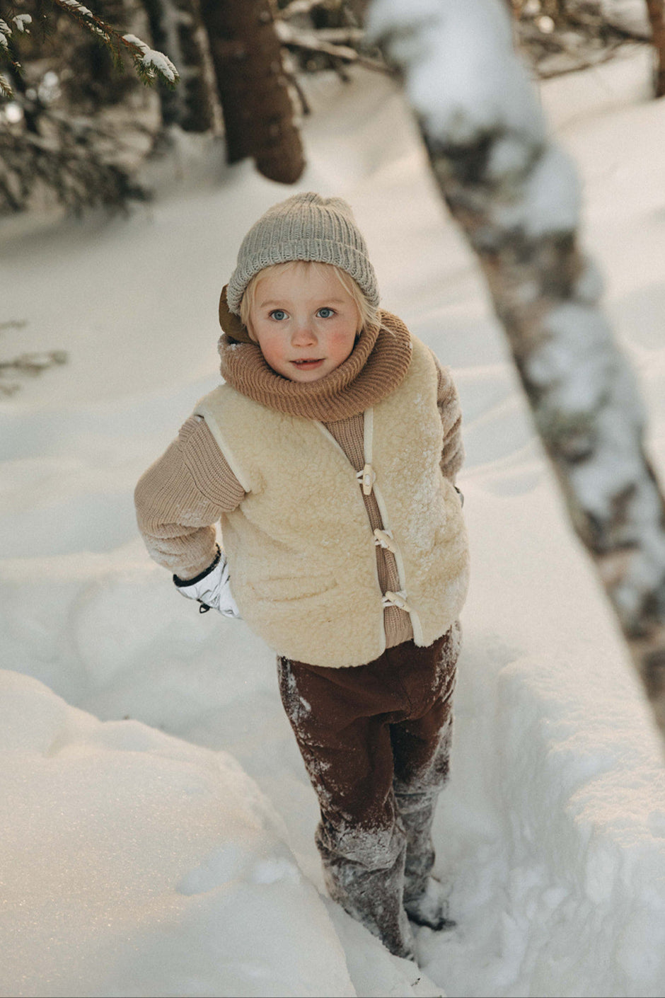 Sloane Wool Vest - Children - Birch White