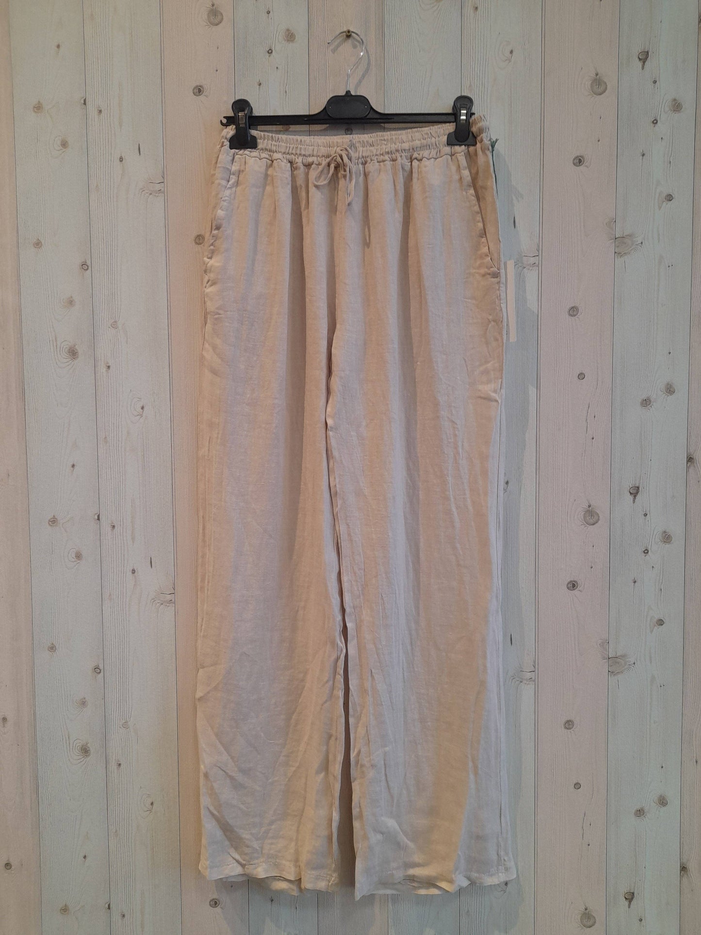 REF 30132 BASIC STRAIGHT LEG PANTS 100% LINEN: BLANK