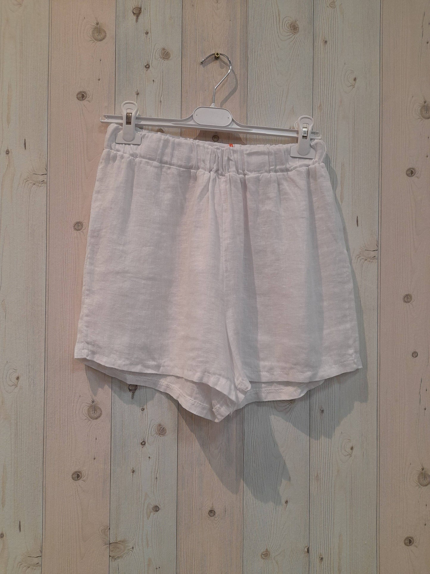 REF 24064 100% LINEN SHORTS: BEIGE