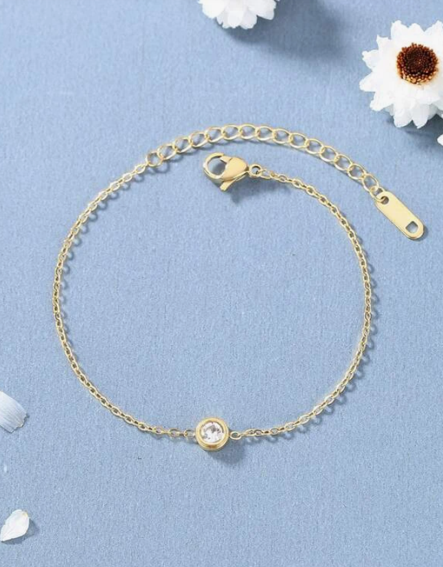 Zirconia Gold Plated Bracelet