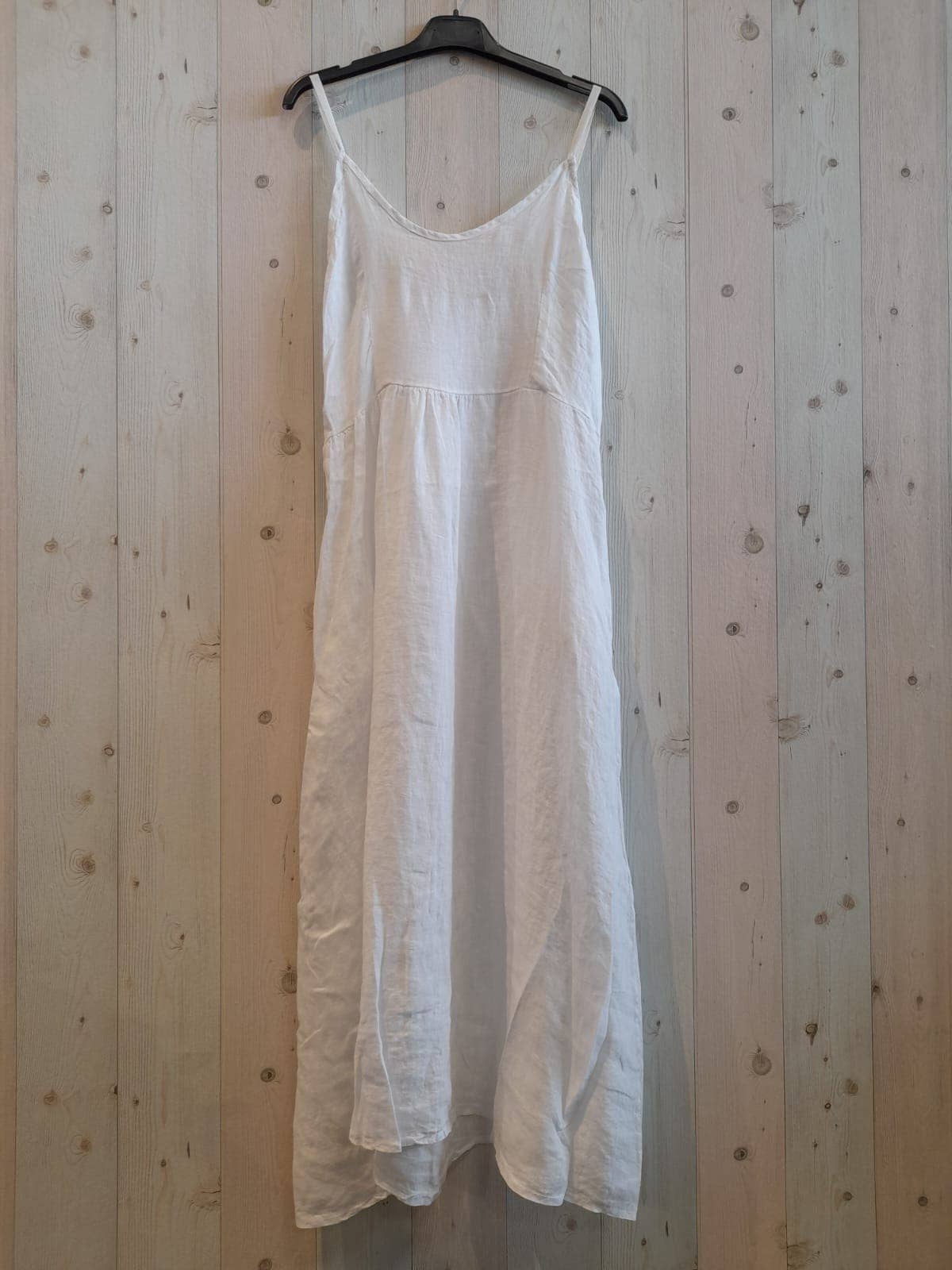 REF 33195 100% LINEN STRAPPY DRESS: HEAVENLY