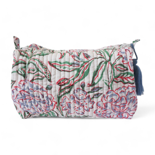 N°13 Printed Cotton Toiletry Bag: Medium