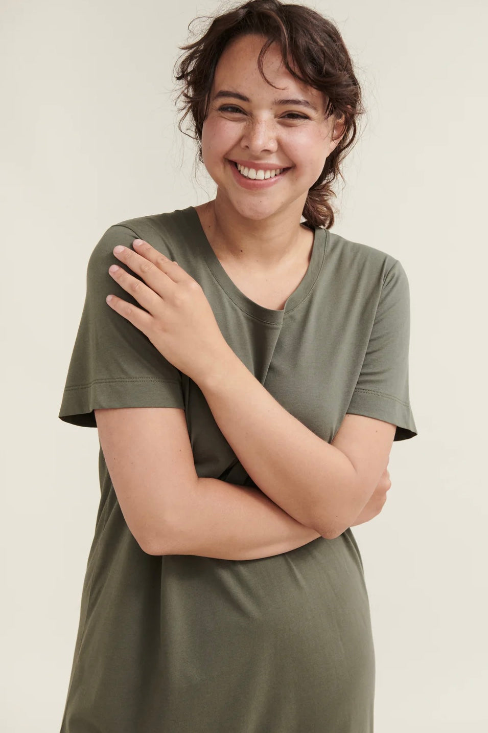 Basic Apparel Rebekka Dress - Army Green