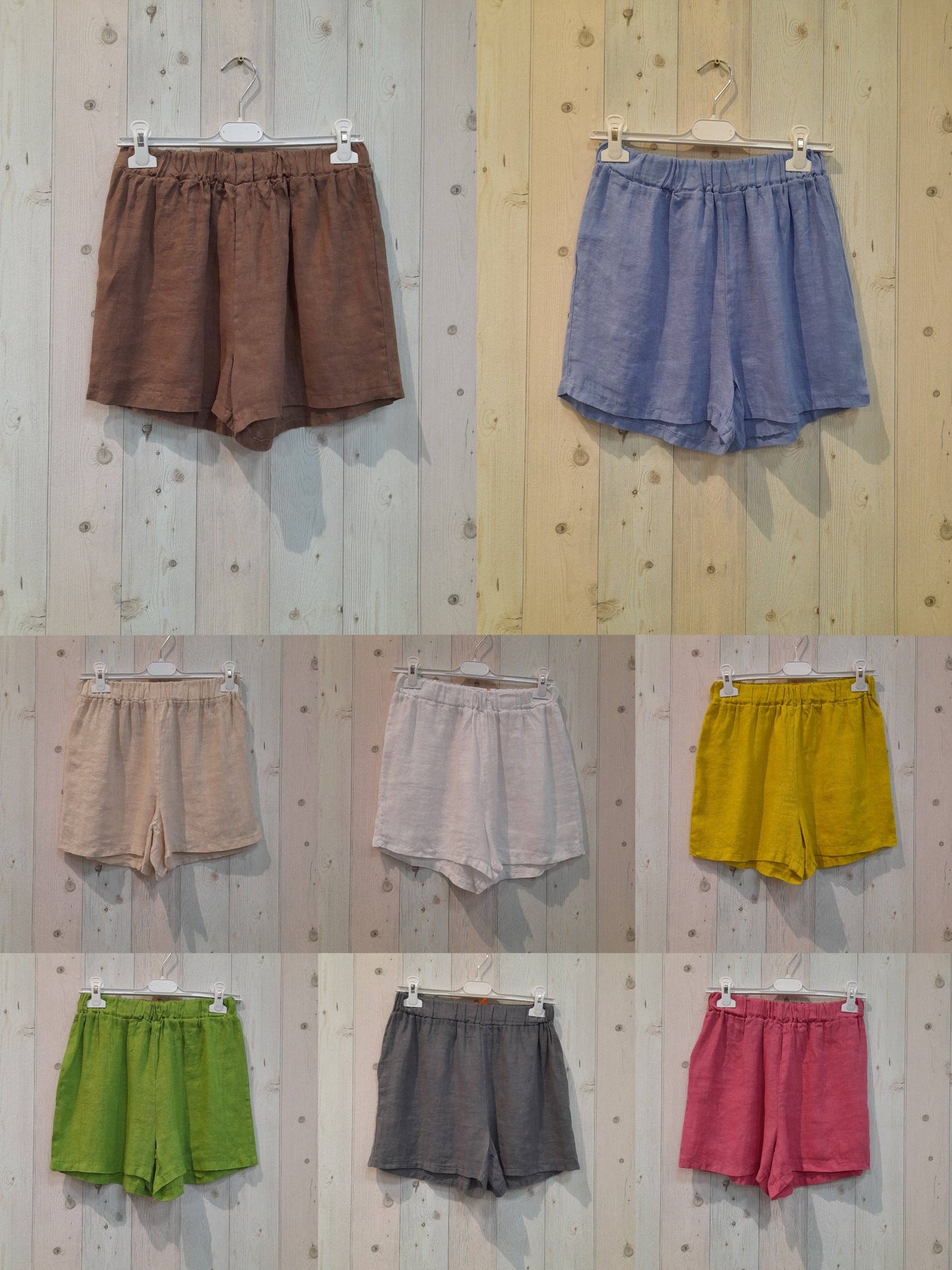 REF 24064 100% LINEN SHORTS: BLANK