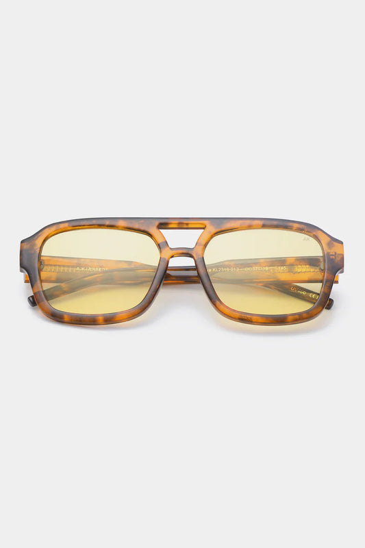 A. Kjærbede KAYA Sunglasses - Havana (Yellow Lens)