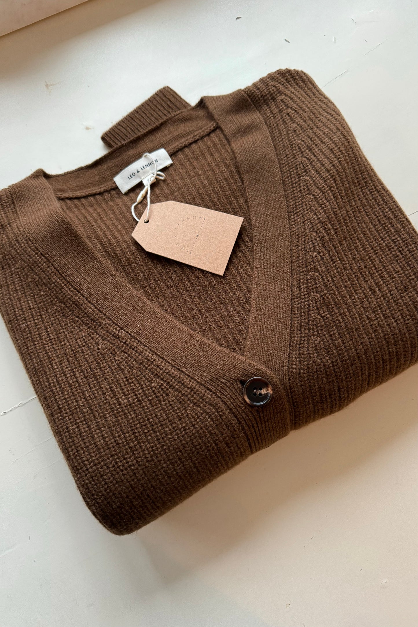 Willa Cropped Cashmere Cardigan - Mocha