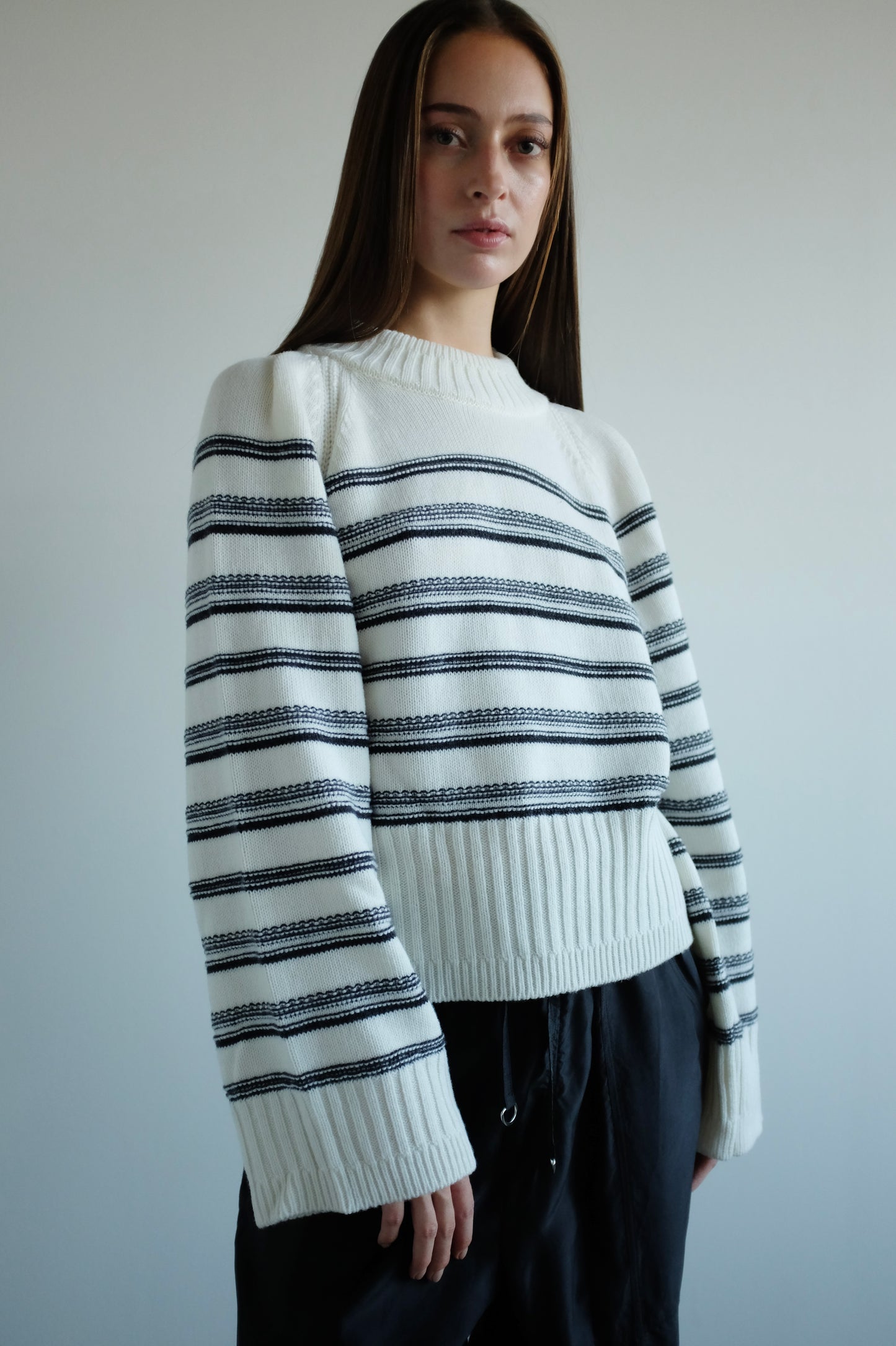 Coéme - Keats Mono Wool Pullover - Striped