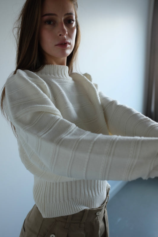 Keasey Mono Pullover - Off White