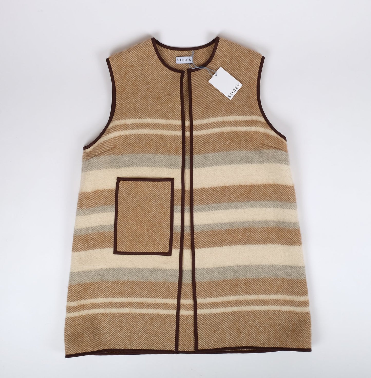 Sobek Long Vest - Brown Stripe - L/XL