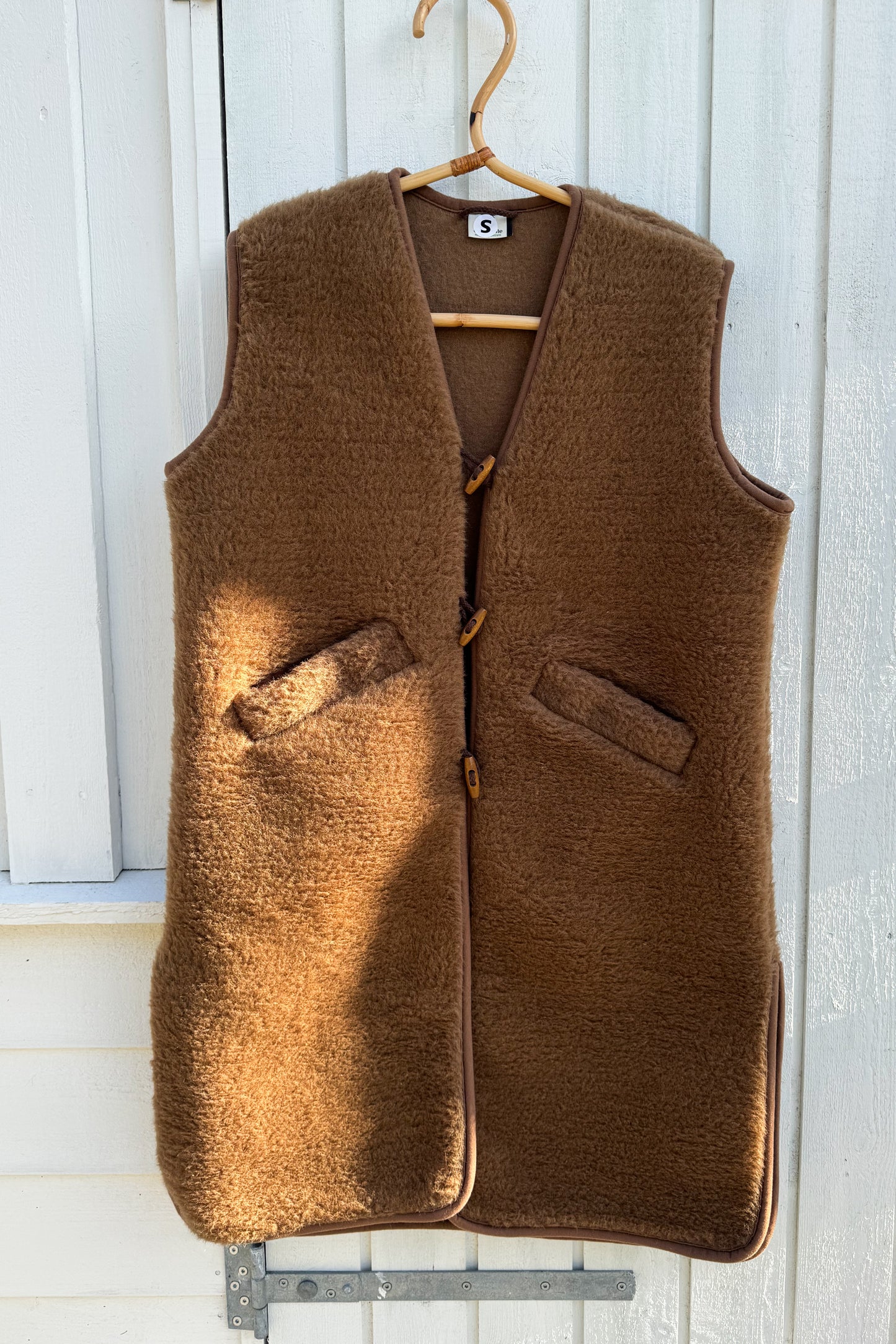 Sloane Wool Vest Long - Women - Pecan Brown