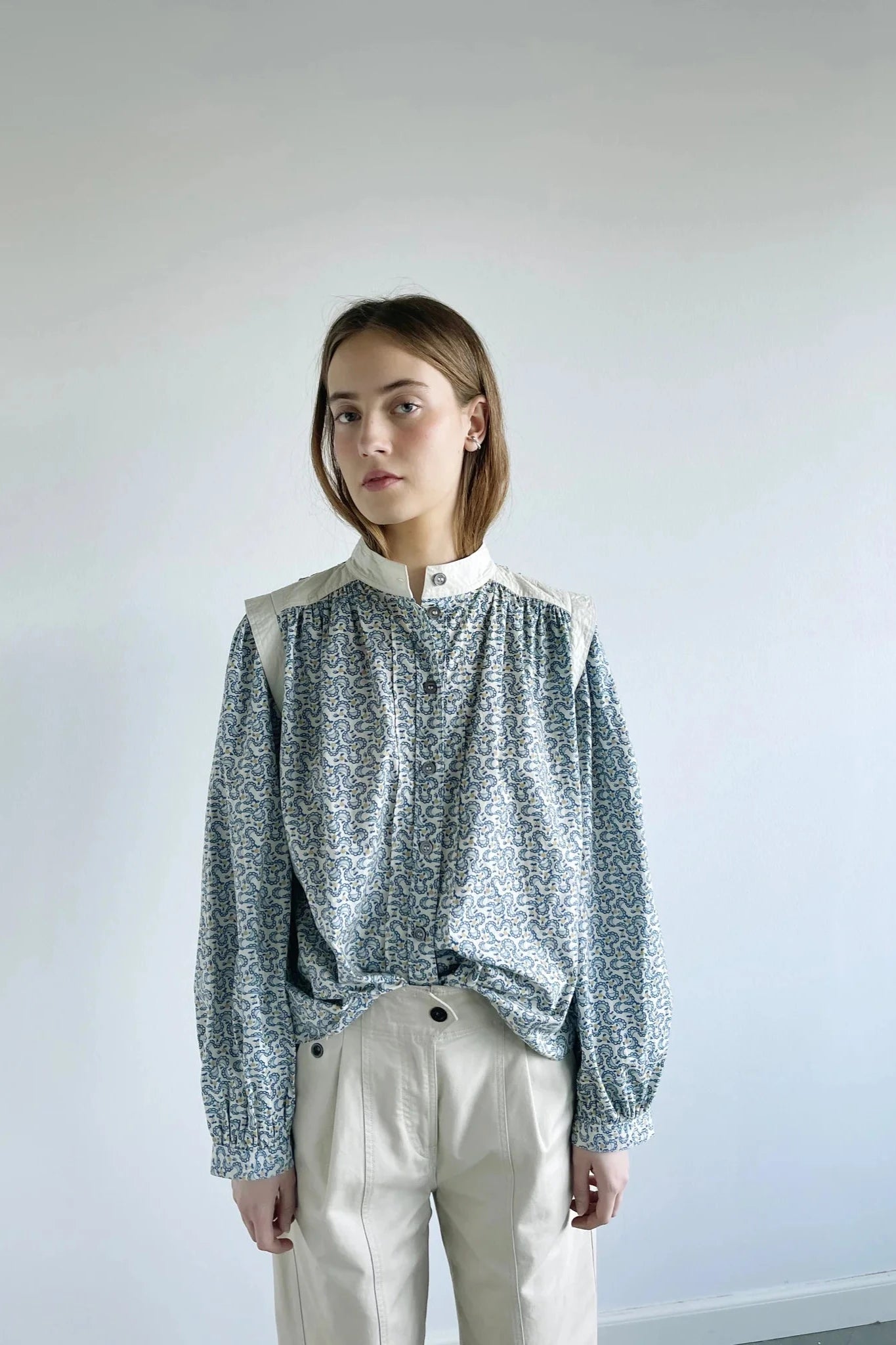 Silja Blouse - Organic Printed Cotton