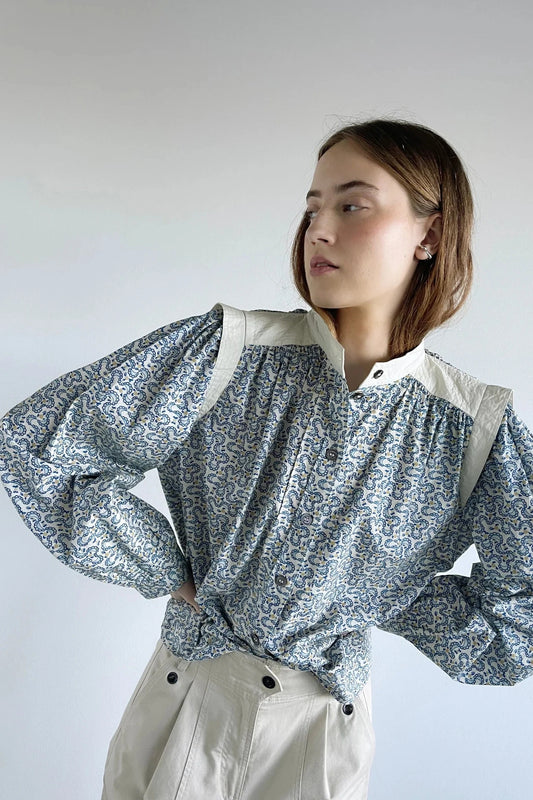 Silja Blouse - Organic Printed Cotton