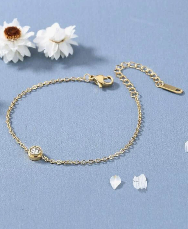 Zirconia Gold Plated Bracelet