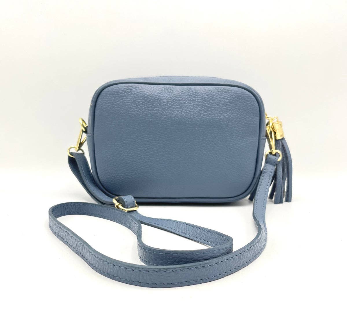 Genuine leather shoulder bag, made in Italy, art. 112437: Light Blue