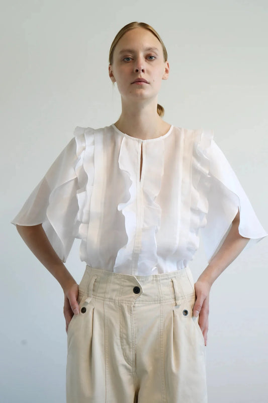 Belice Ramie Blouse - White