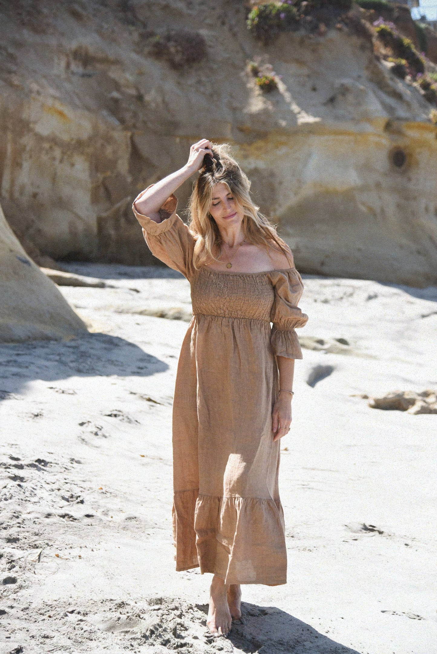 The Deia Linen Dress - Rye