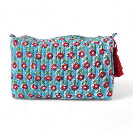 N°7 printed cotton toiletry bag: Small