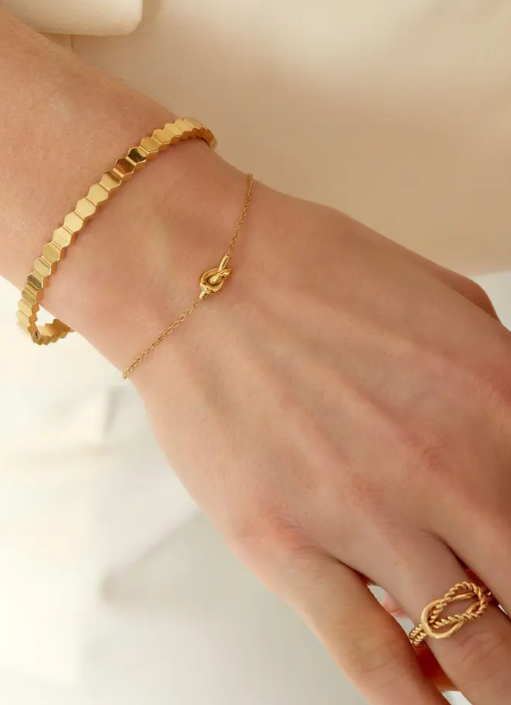 Infinity Knot Gold Plated Bracelet