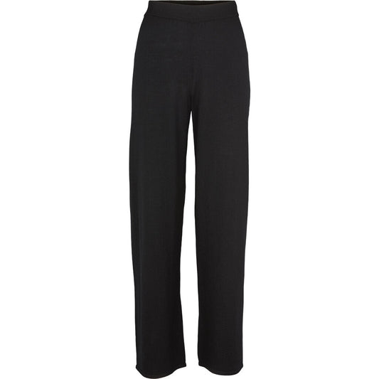 Vera Wide Pants - Merino Wool - Black