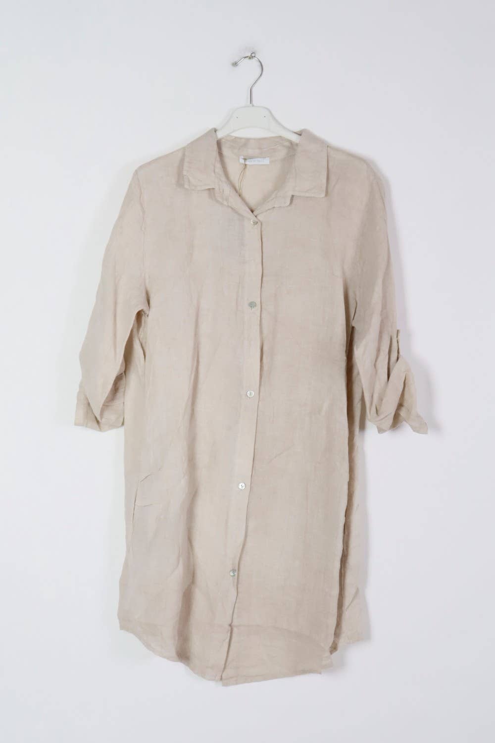 Linen Dress - Beige - One Size