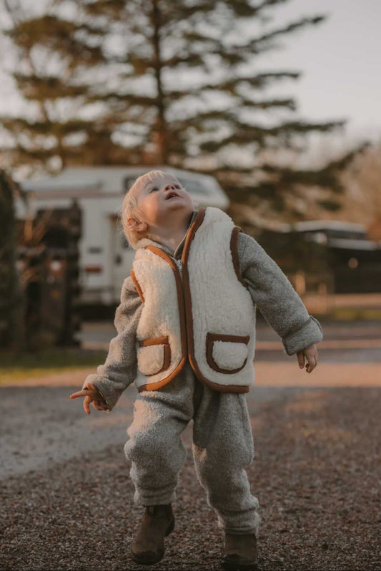 Harper Hooded Wool Vest - Children