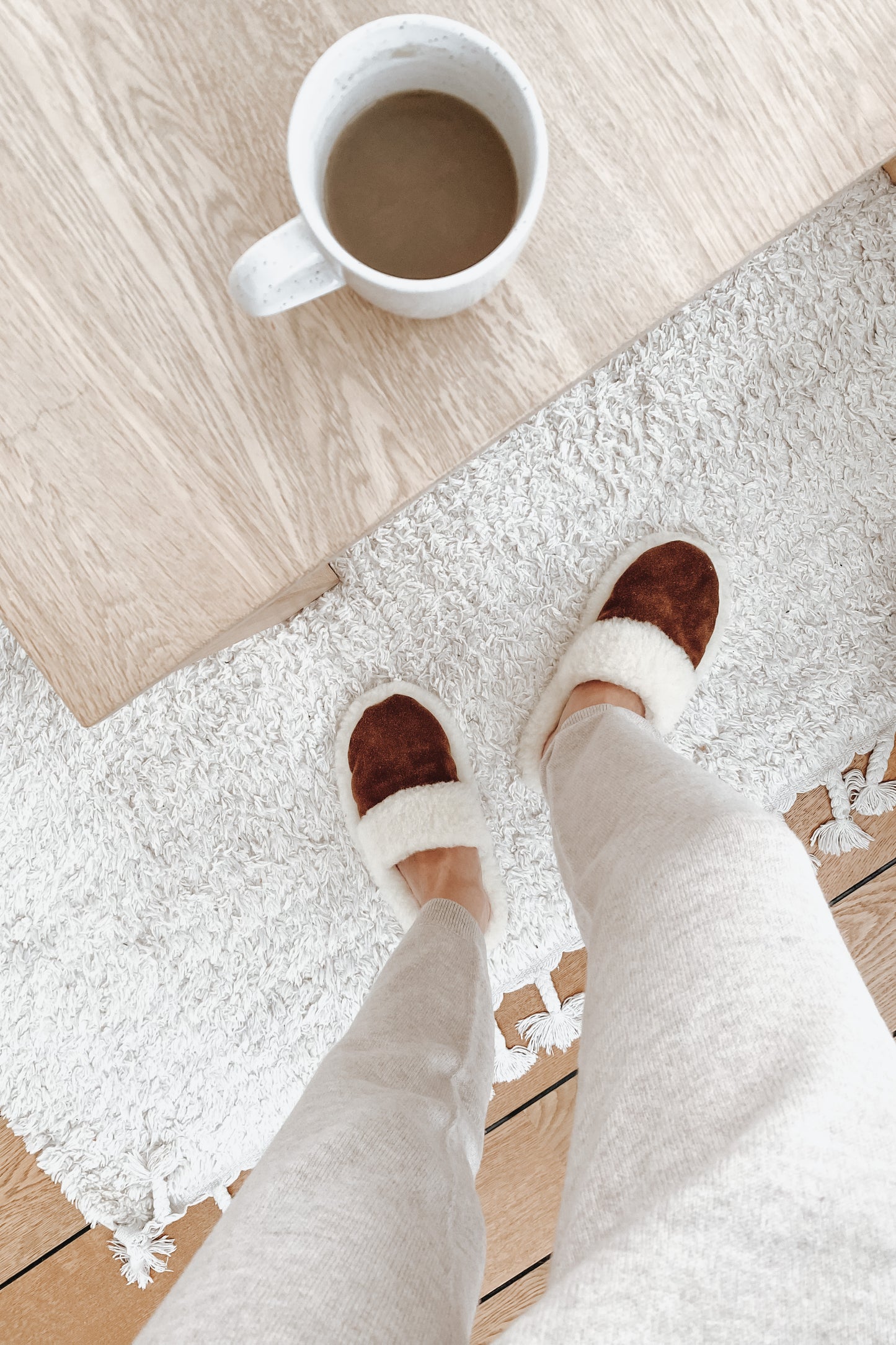 The Daily Slipper - Suede & Shearling - Chestnut