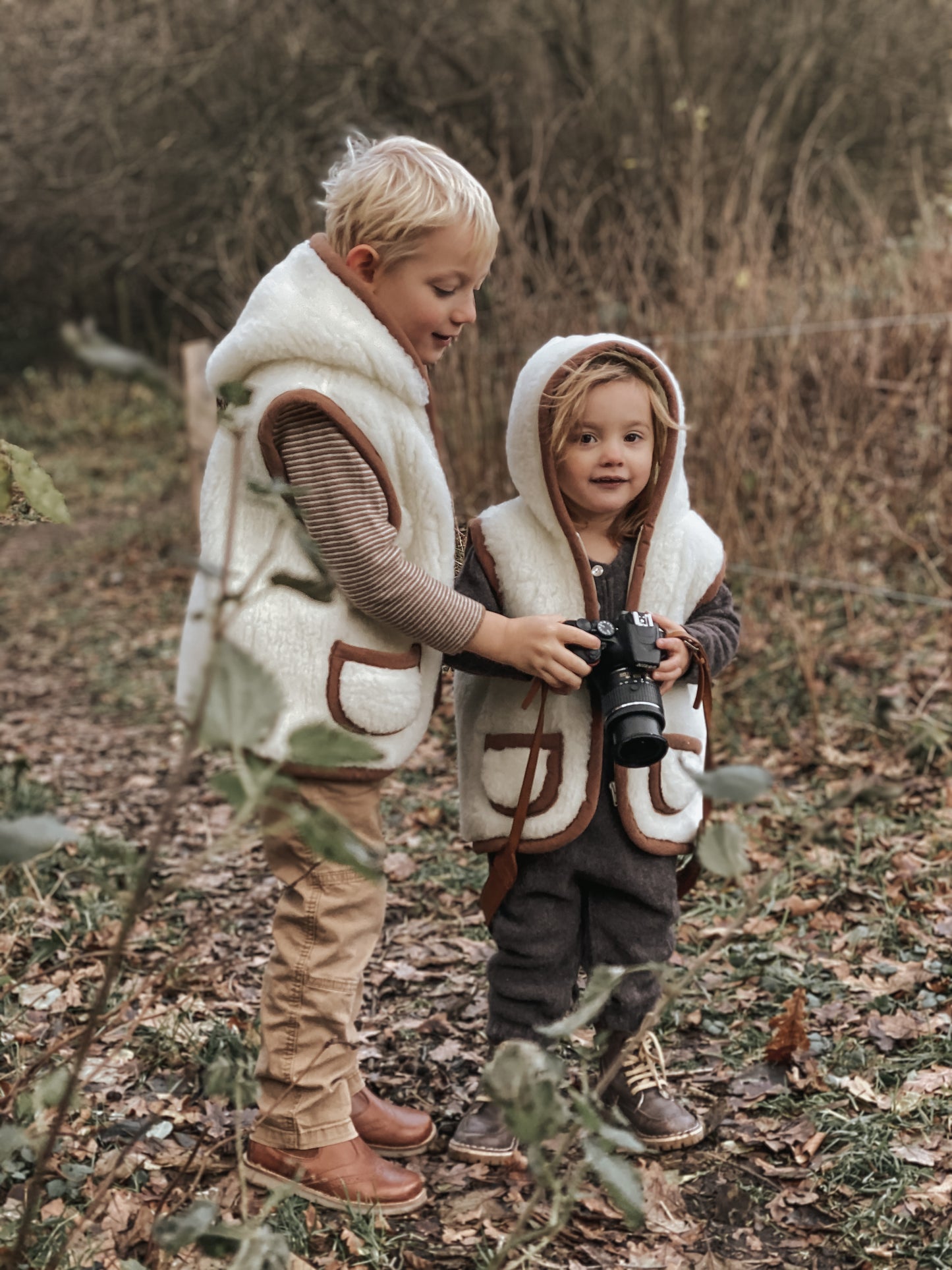 Harper Hooded Wool Vest - Children