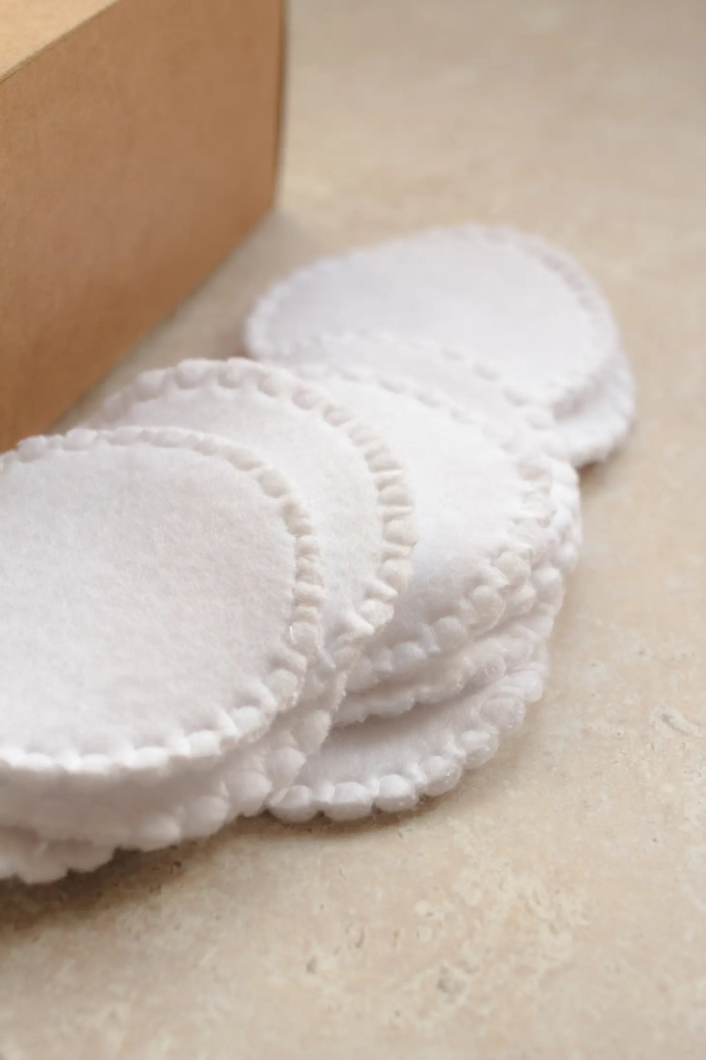 Reusable Organic Cotton Pads - Natural White